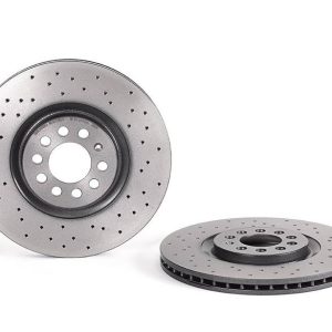 Brembo Brake Rotor, Xtra, Vented Cross Drilled, One Piece Design, Wheel Bolt Pattern 5 X 100 Millimeter – 0978801XC02
