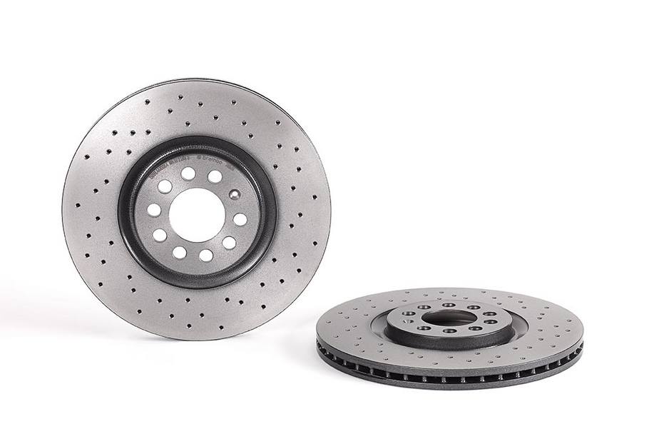Brembo Brake Rotor, Xtra, Vented Cross Drilled, One Piece Design, Wheel Bolt Pattern 5 X 100 Millimeter – 0978801XC02