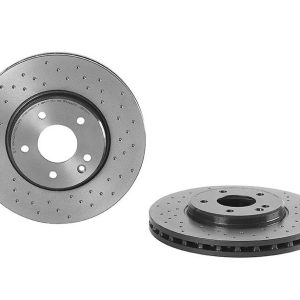 Brembo Brake Rotor, Xtra, Vented Cross Drilled, One Piece Design, Wheel Bolt Pattern 5 X 112 Millimeter – 0983041XC02
