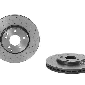 Brembo Brake Rotor, Xtra, Vented Cross Drilled, One Piece Design, Wheel Bolt Pattern 5 X 112 Millimeter – 0983042XC02