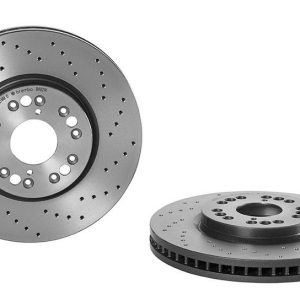 Brembo Brake Rotor, Xtra, Vented Cross Drilled, One Piece Design, Wheel Bolt Pattern 5 X 114.3 Millimeter – 0984021XC02