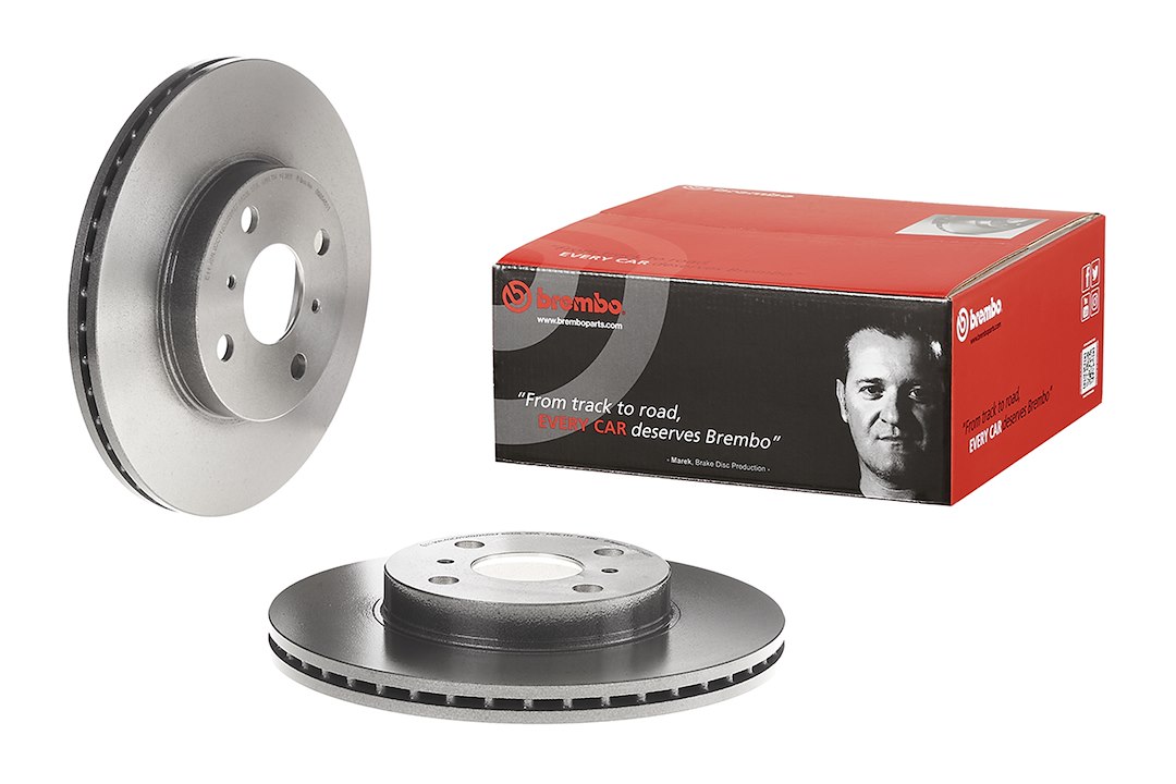 Brembo Brake Rotor, Vented, One Piece Design, Wheel Bolt Pattern 4 X 100 Millimeter – 09854511C02