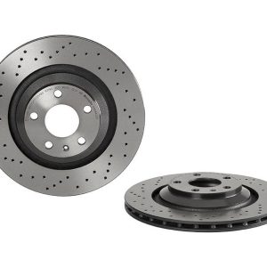 Brembo Brake Rotor, Xtra, Vented Cross Drilled, One Piece Design, Wheel Bolt Pattern 5 X 112 Millimeter – 0988422XC02