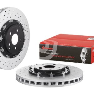 Brembo Brake Rotor, Vented Cross Drilled, One Piece Design, Wheel Bolt Pattern 5 X 112 Millimeter – 09887823C02