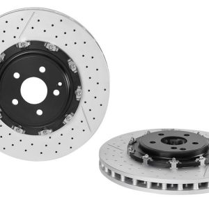 Brembo Brake Rotor, Vented Cross Drilled, One Piece Design, Wheel Bolt Pattern 5 X 112 Millimeter – 09887823C02