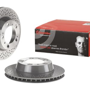 Brembo Brake Rotor, Vented Cross Drilled, One Piece Design, Wheel Bolt Pattern 5 X 130 Millimeter – 09889021C02