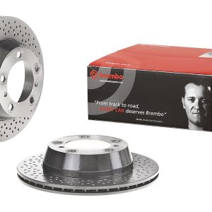 Brembo Brake Rotor, Vented Cross Drilled, One Piece Design, Wheel Bolt Pattern 5 X 130 Millimeter – 09899811C02