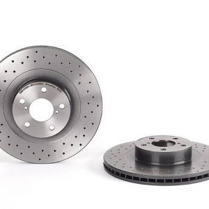 Brembo Brake Rotor, Xtra, Vented Cross Drilled, One Piece Design, Wheel Bolt Pattern 5 X 100 Millimeter – 0990771XC02