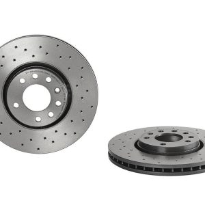 Brembo Brake Rotor, Xtra, Vented Cross Drilled, One Piece Design, Wheel Bolt Pattern 5 X 110 Millimeter – 0991621XC02