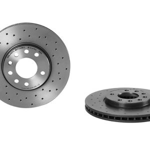 Brembo Brake Rotor, Xtra, Vented Cross Drilled, One Piece Design, Wheel Bolt Pattern 5 X 110 Millimeter – 0991651XC02