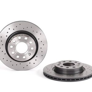 Brembo Brake Rotor, Xtra, Vented Cross Drilled, One Piece Design, Wheel Bolt Pattern 5 X 112 Millimeter – 0991671XC02