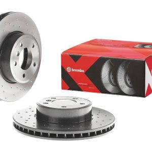 Brembo Brake Rotor, Xtra, Vented Cross Drilled, One Piece Design, Wheel Bolt Pattern 5 X 120 Millimeter – 0991721XC02