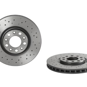 Brembo Brake Rotor, Xtra, Vented Cross Drilled, One Piece Design, Wheel Bolt Pattern 5 X 110 Millimeter – 0993632XC02