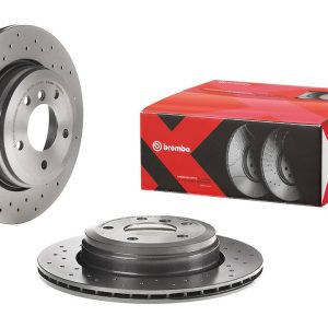 Brembo Brake Rotor, Xtra, Vented Cross Drilled, One Piece Design, Wheel Bolt Pattern 5 X 120 Millimeter – 0994251XC02