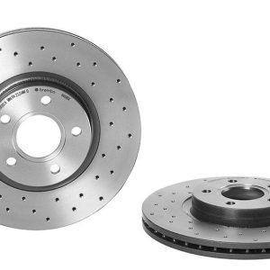 Brembo Brake Rotor, Xtra, Vented Cross Drilled, One Piece Design, Wheel Bolt Pattern 5 X 107.95 Millimeter – 0994681XC02