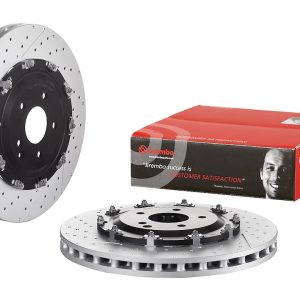 Brembo Brake Rotor, Vented Cross Drilled, One Piece Design, Wheel Bolt Pattern 5 X 112 Millimeter – 09954733C02