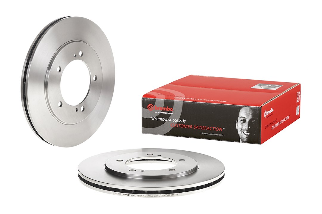 Brembo Brake Rotor, Vented, One Piece Design, Wheel Bolt Pattern 5 X 139.7 Millimeter – 09972714C02