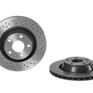 Brembo Brake Rotor, Xtra, Vented Cross Drilled, One Piece Design, Wheel Bolt Pattern 5 X 112 Millimeter – 0997681XC02