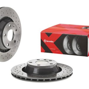 Brembo Brake Rotor, Xtra, Vented Cross Drilled, One Piece Design, Wheel Bolt Pattern 5 X 112 Millimeter – 0997681XC02