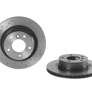 Brembo Brake Rotor, Xtra, Vented Cross Drilled, One Piece Design, Wheel Bolt Pattern 5 X 120 Millimeter – 0997931XC02