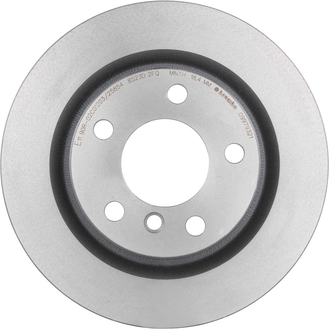 Brembo Brake Rotor, Prime, Vented, One Piece Design, Wheel Bolt Pattern 5 X 120 Millimeter – 09979321C02