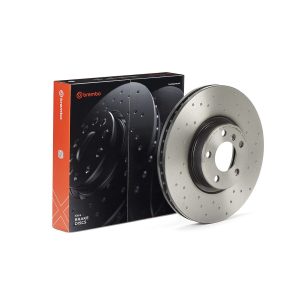 Brembo Brake Rotor, Xtra, Vented Cross Drilled, One Piece Design, Wheel Bolt Pattern 5 X 120 Millimeter – 0999221XC02