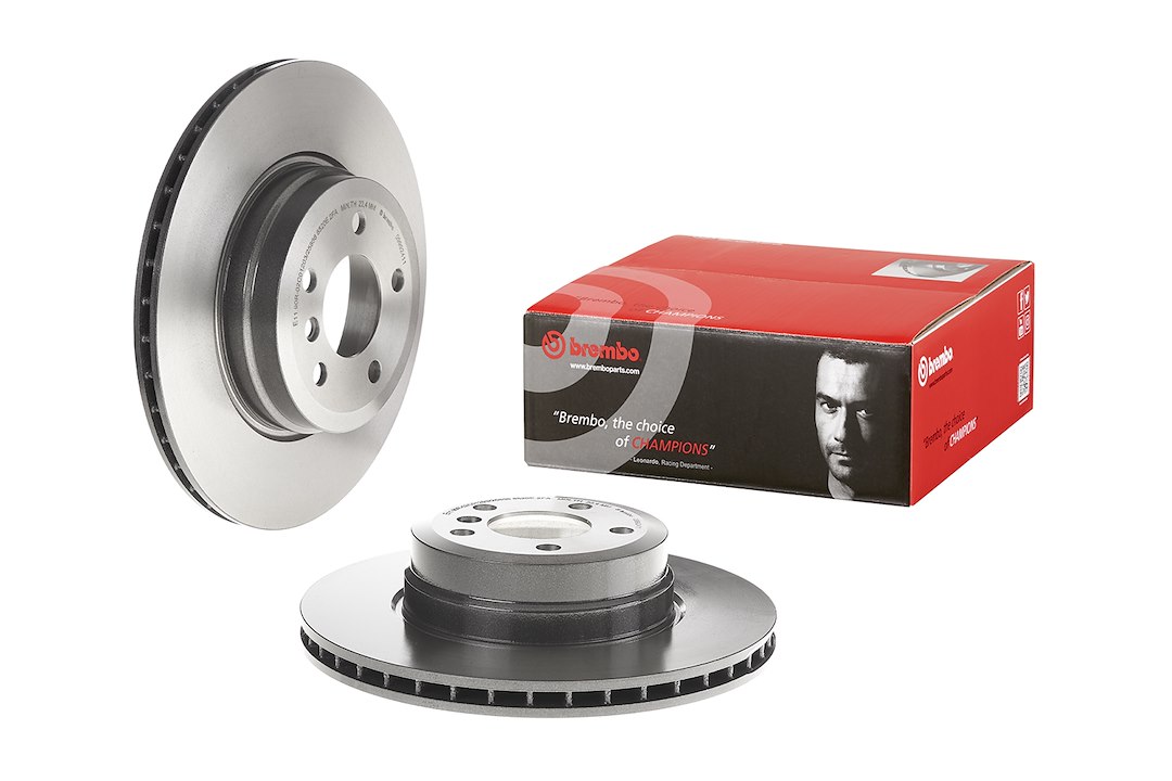 Brembo Brake Rotor, Vented, One Piece Design, Wheel Bolt Pattern 5 X 120 Millimeter – 09992411C02
