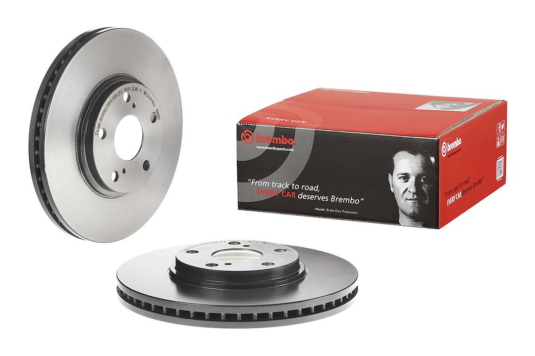Brembo Brake Rotor, Vented, One Piece Design, Wheel Bolt Pattern 5 X 114.3 Millimeter – 09A11011C02