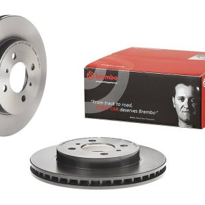 Brembo Brake Rotor, Vented, One Piece Design, Wheel Bolt Pattern 4 X 100 Millimeter – 09A11611C02