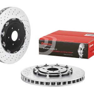 Brembo Brake Rotor, Vented Cross Drilled, One Piece Design, Wheel Bolt Pattern 5 X 114.3 Millimeter – 09A18713C02