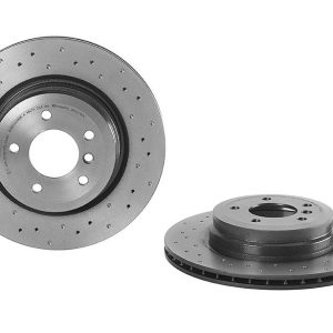 Brembo Brake Rotor, Xtra, Vented Cross Drilled, One Piece Design, Wheel Bolt Pattern 5 X 120 Millimeter – 09A2701XC02