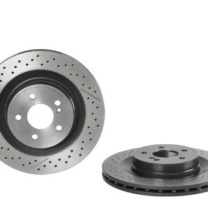 Brembo Brake Rotor, Vented Cross Drilled, One Piece Design, Wheel Bolt Pattern 5 X 112 Millimeter – 09A32611C02