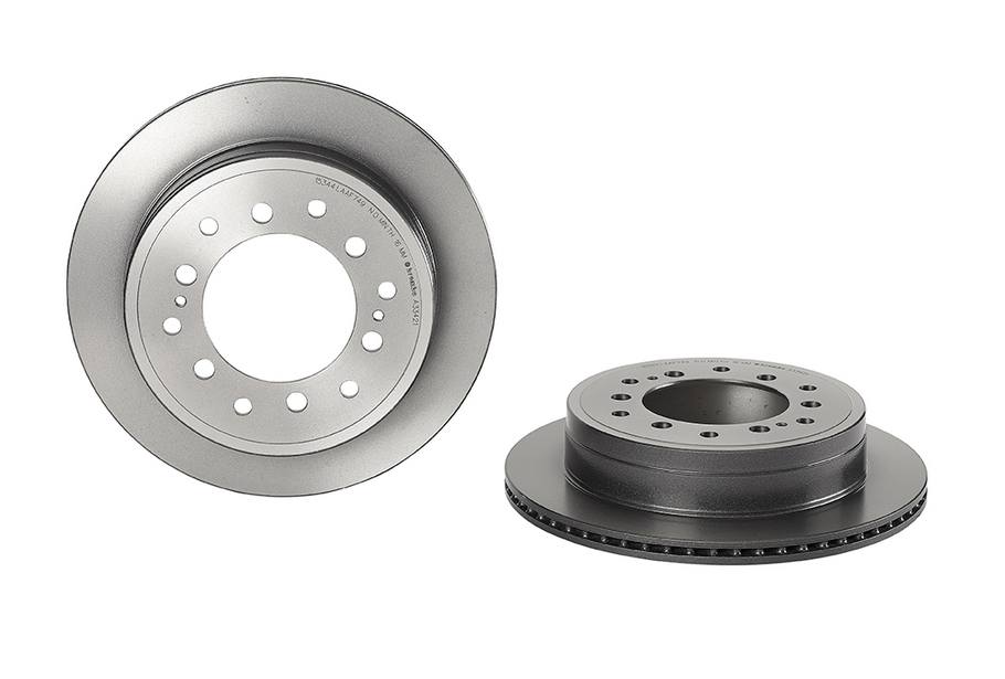 Brembo Brake Rotor, Vented, One Piece Design, Wheel Bolt Pattern 6 X 139.7 Millimeter – 09A33421C02