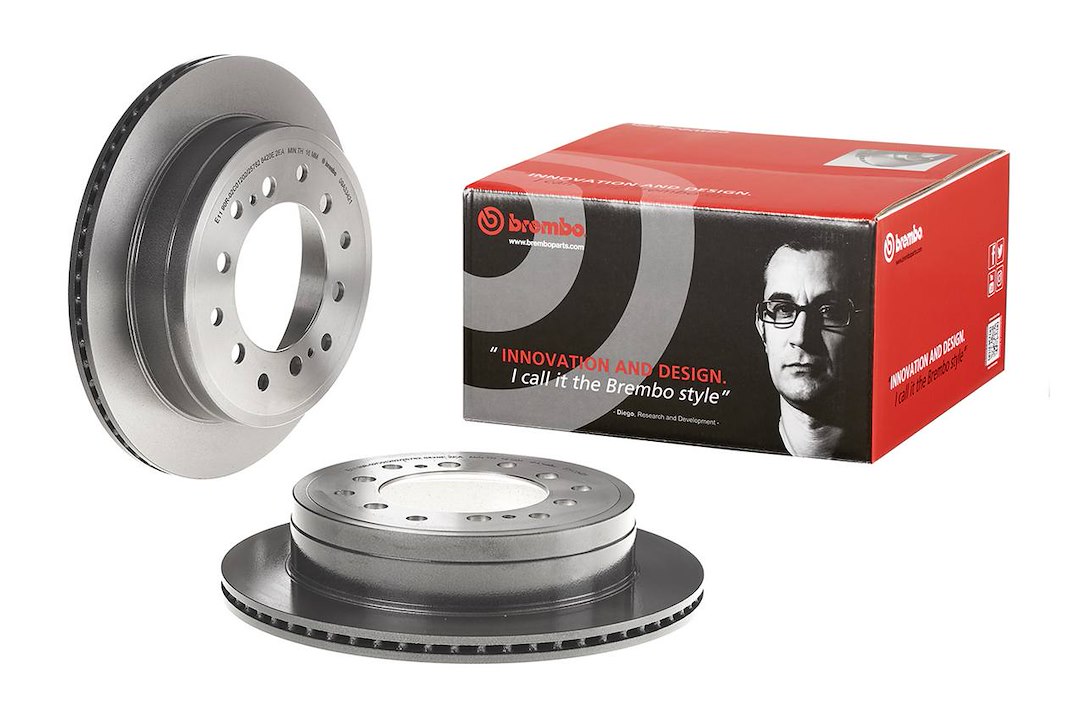Brembo Brake Rotor, Vented, One Piece Design, Wheel Bolt Pattern 6 X 139.7 Millimeter – 09A33421C02