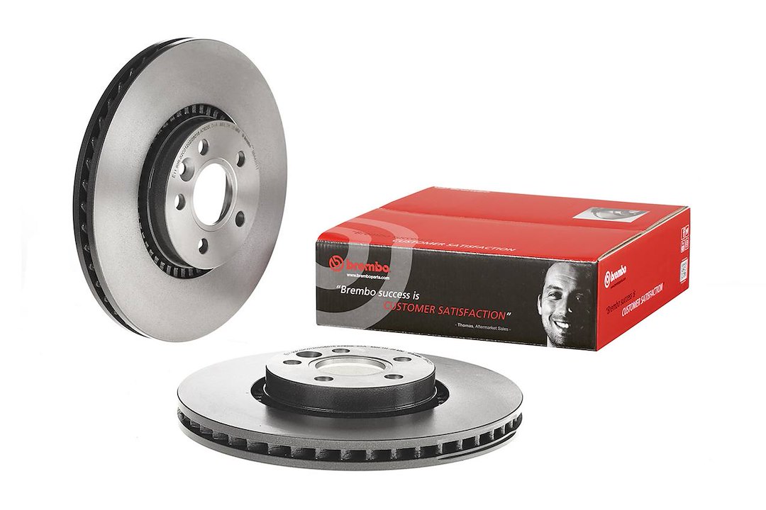 Brembo Brake Rotor, Vented, One Piece Design, Wheel Bolt Pattern 5 X 108 Millimeter – 09A42611C02