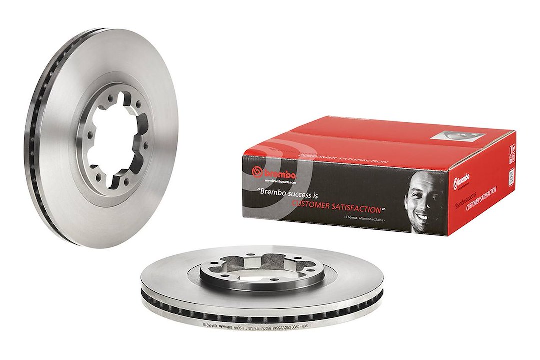 Brembo Brake Rotor, Vented, One Piece Design, Wheel Bolt Pattern 6 X 124 Millimeter – 09A45210C02