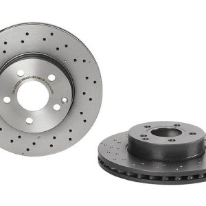 Brembo Brake Rotor, Vented Cross Drilled, One Piece Design, Wheel Bolt Pattern 5 X 112 Millimeter – 09A61351C02