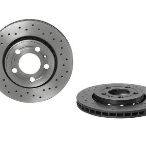 Brembo Brake Rotor, Xtra, Vented Cross Drilled, One Piece Design, Wheel Bolt Pattern 5 X 100 Millimeter – 09A6521XC02