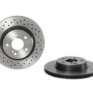 Brembo Brake Rotor, Vented Cross Drilled, One Piece Design, Wheel Bolt Pattern 5 X 112 Millimeter – 09A74231C02