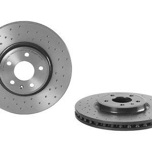 Brembo Brake Rotor, Xtra, Vented Cross Drilled, One Piece Design, Wheel Bolt Pattern 5 X 112 Millimeter – 09A7581XC02