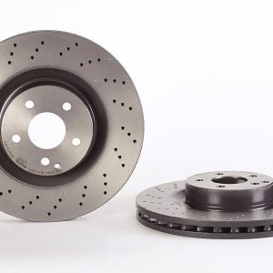 Brembo Brake Rotor, Vented Cross Drilled, One Piece Design, Wheel Bolt Pattern 5 X 112 Millimeter – 09A81711C02