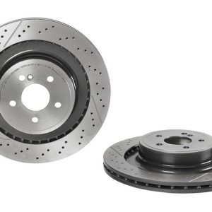 Brembo Brake Rotor, Vented Cross Drilled, One Piece Design, Wheel Bolt Pattern 5 X 112 Millimeter – 09A82211C02