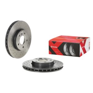 Brembo Brake Rotor, Xtra, Vented Cross Drilled, One Piece Design, Wheel Bolt Pattern 5 X 107.95 Millimeter – 09.A905.1X