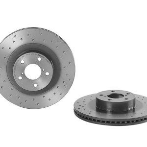 Brembo Brake Rotor, Xtra, Vented Cross Drilled, One Piece Design, Wheel Bolt Pattern 5 X 100 Millimeter – 09A9211XC02