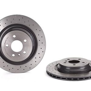 Brembo Brake Rotor, Vented Cross Drilled, One Piece Design, Wheel Bolt Pattern 5 X 112 Millimeter – 09A95921C02