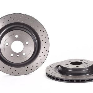 Brembo Brake Rotor, Vented Cross Drilled, One Piece Design, Wheel Bolt Pattern 5 X 112 Millimeter – 09A96121C02
