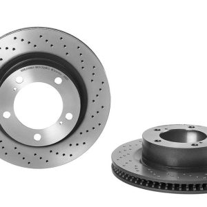 Brembo Brake Rotor, Xtra, Vented Cross Drilled, One Piece Design, Wheel Bolt Pattern 5 X 150 Millimeter – 09A9661XC02