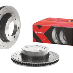Brembo Brake Rotor, Xtra, Vented Cross Drilled, One Piece Design, Wheel Bolt Pattern 5 X 150 Millimeter – 09A9661XC02