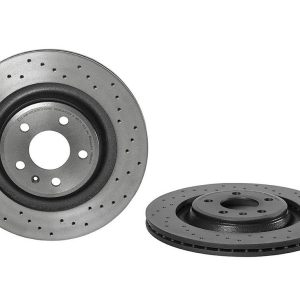 Brembo Brake Rotor, Xtra, Vented Cross Drilled, One Piece Design, Wheel Bolt Pattern 5 X 112 Millimeter – 09B0401XC02