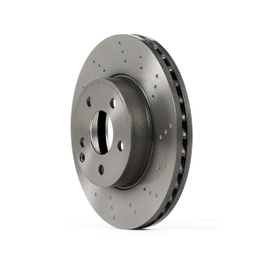 Brembo Brake Rotor, Xtra, Vented Cross Drilled, One Piece Design, Wheel Bolt Pattern 5 X 112 Millimeter – 09B2804XC02